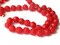 44 8mm Vintage Plastic Red Pressed Rose Beads Full Strand